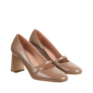 L.K. Bennett Cissy Mary Jane Brown Mocha Leather Motif Courts